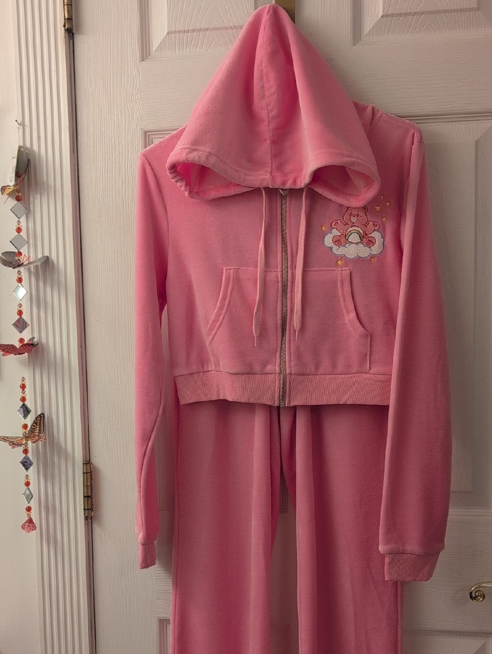 NWTS. Care Bear Tracksuit Embroidered Hoodie Back🩷
